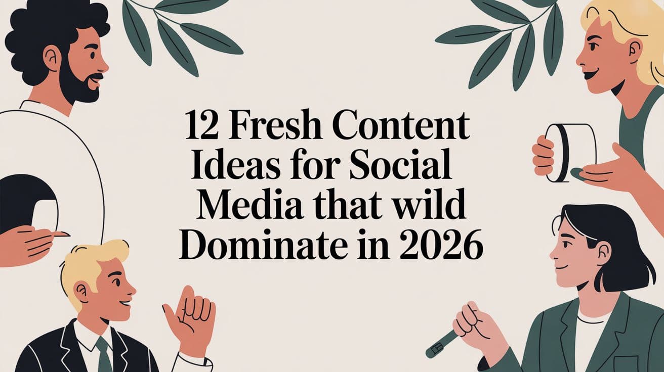 12 Fresh Content Ideas for Social Media That Will Dominate in 2026