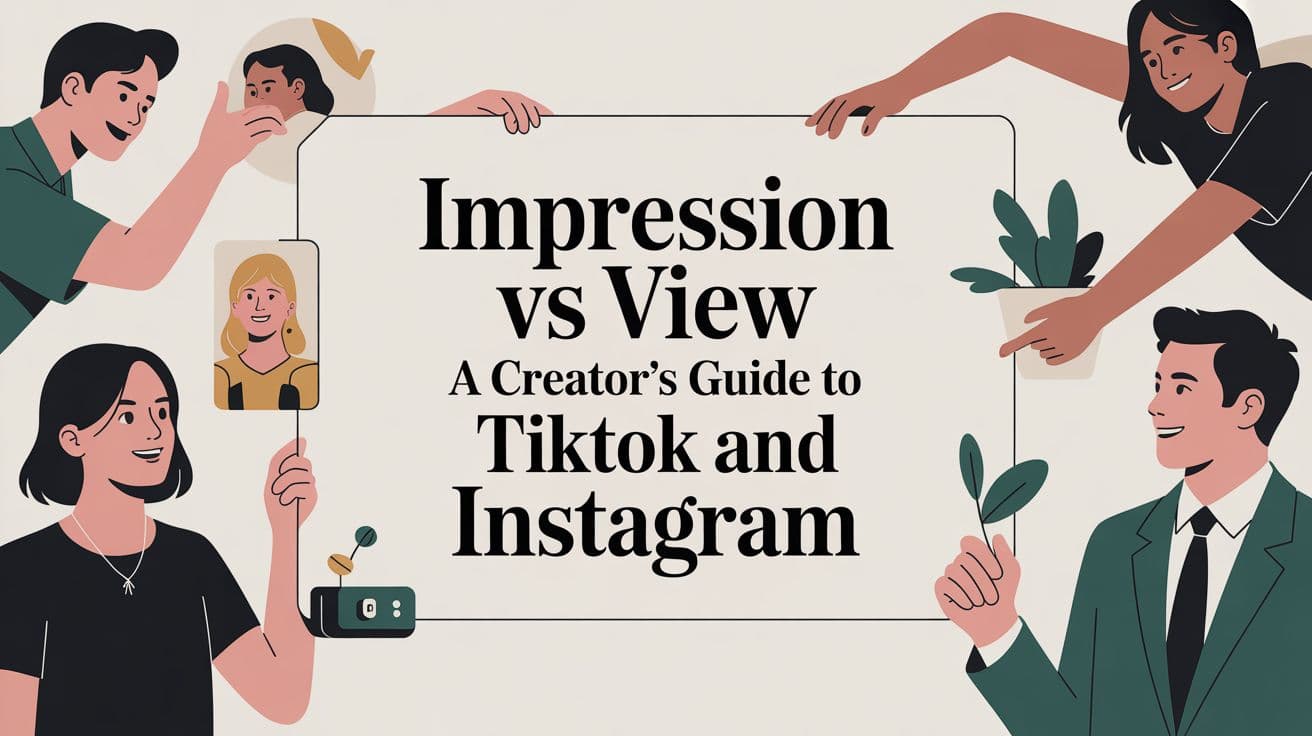 Impression vs View A Creator's Guide to TikTok and Instagram