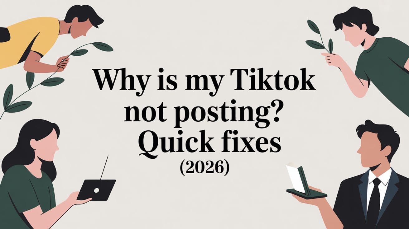 Why Is My TikTok Not Posting? Quick Fixes (2026)