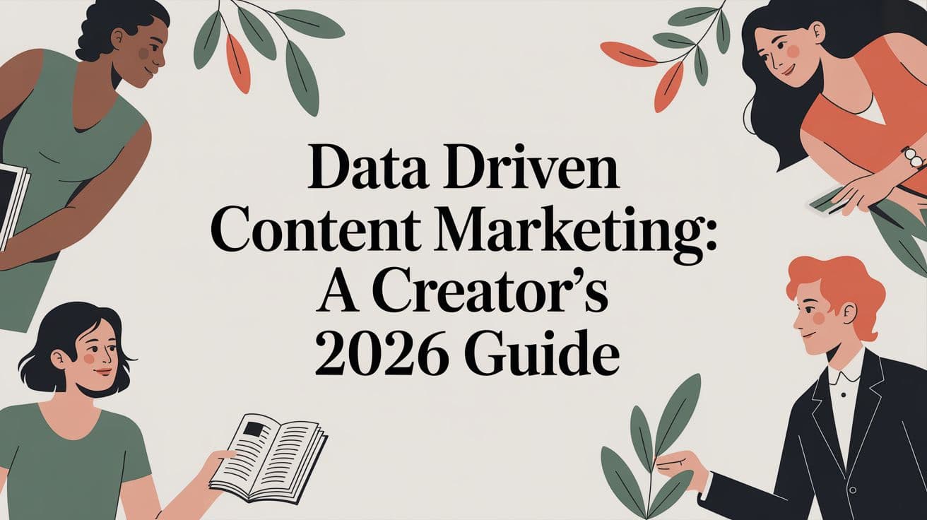 Data Driven Content Marketing: A Creator's 2026 Guide