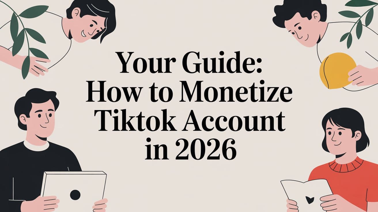 Your Guide: how to monetize tiktok account in 2026